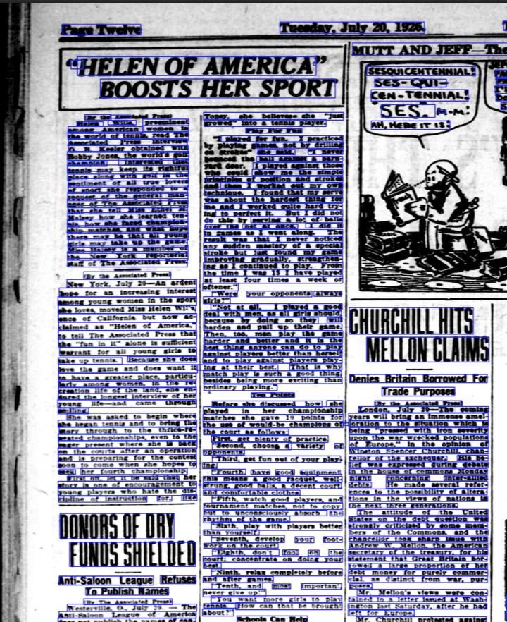 Precise Newspaper Article Segmentation for Digital Archives